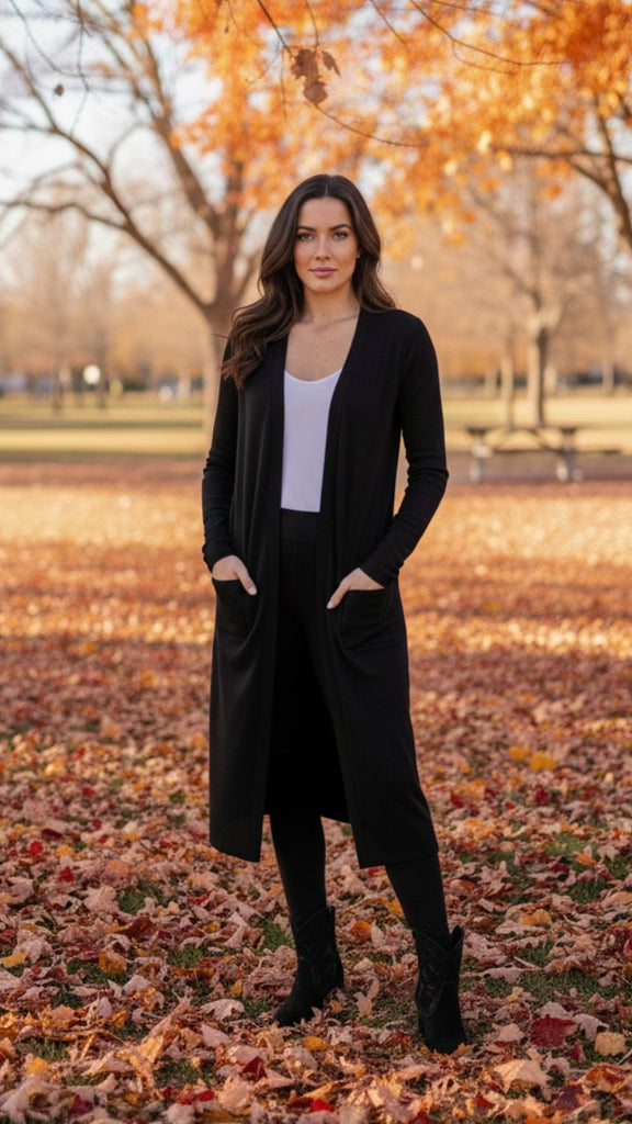 Elan Long Line Duster Cardigan