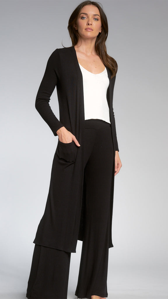 Elan Long Line Duster Cardigan
