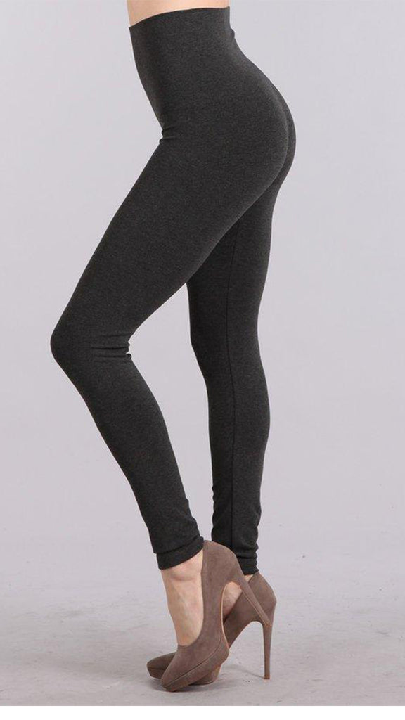 M Rena  High Waist Solid Leggings