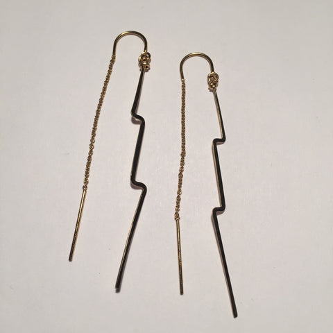 Handcrafted Petal Cluster Threader Earrings