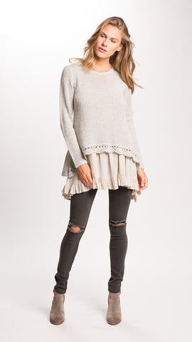 Raglan Sleeve Mock Turtleneck Sweater