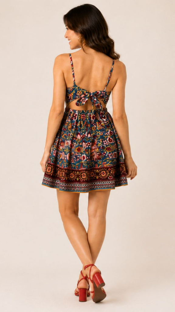 Boho Bloom V-Neck Sundress