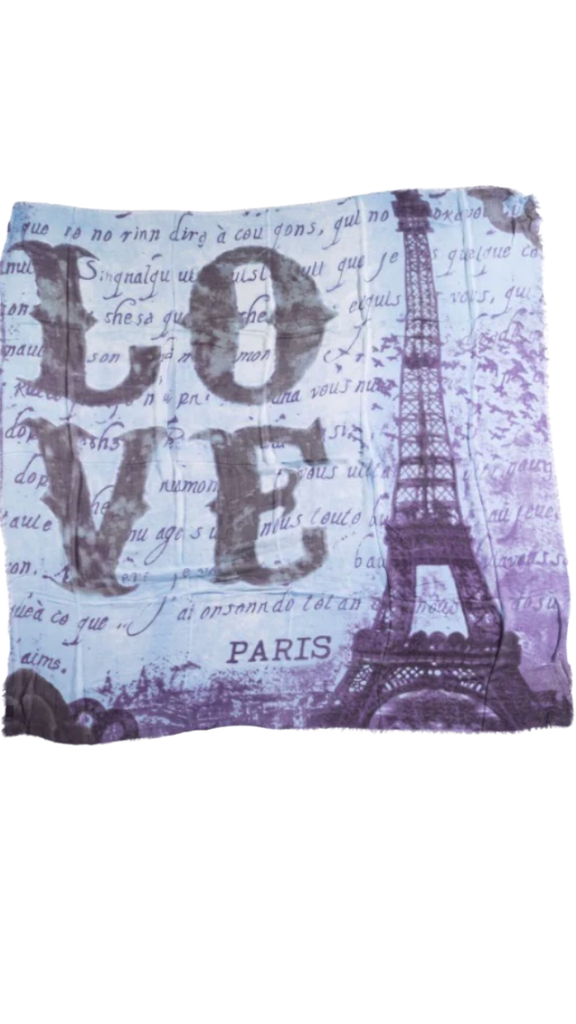 Blue Pacific Love Silk and Cashmere Scarf