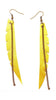 Leather Feather Boho Earngs