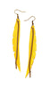 Leather Feather Boho Earngs