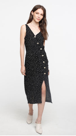 Elan Sleeveless Keyhole Dress