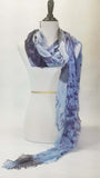 Blue Pacific Silk and Cashmere Scarf