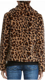 Elan Leopard Faux Fur Cropped Jacket