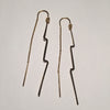 Handcrafted Lightning Bolt Threader Earrings