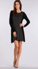 M Rena Black Jacquard Sweater Dress