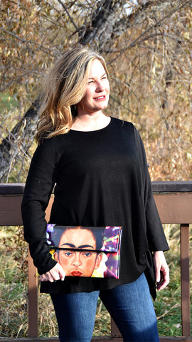 Blue Pacific Frida Sugar Skull  Scarf