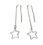 Handcrafted Tiny Star Threader Earrings